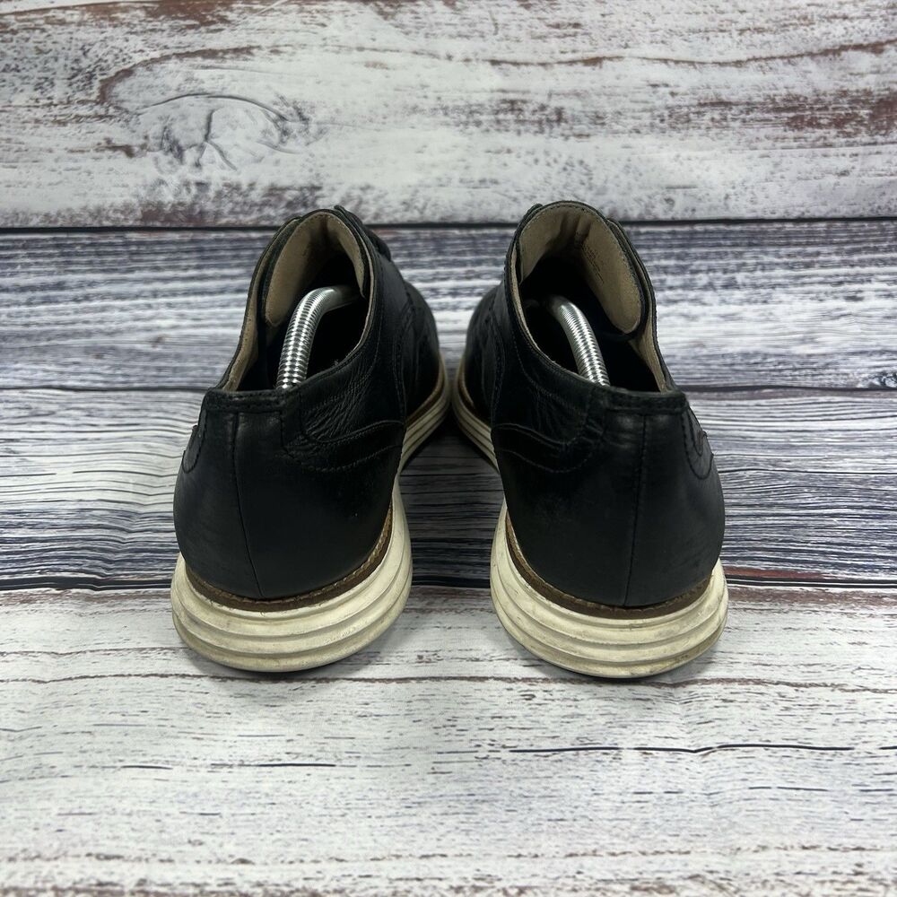 Cole Haan Original Grand OS Wingtip Oxford Black Leather Dress Shoes, Men's 11.5 - Picture 4 of 9